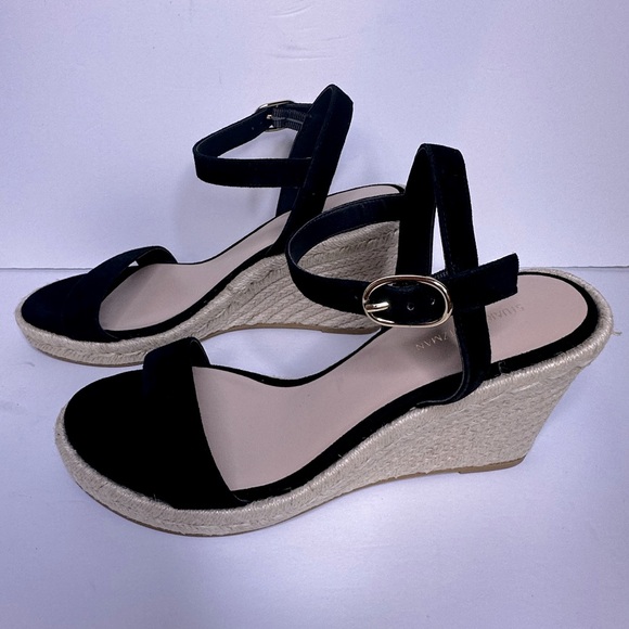 NWOB STUART WEITZMAN Teddi Wedge Sandals, Sz. 8.5 - Picture 5 of 10